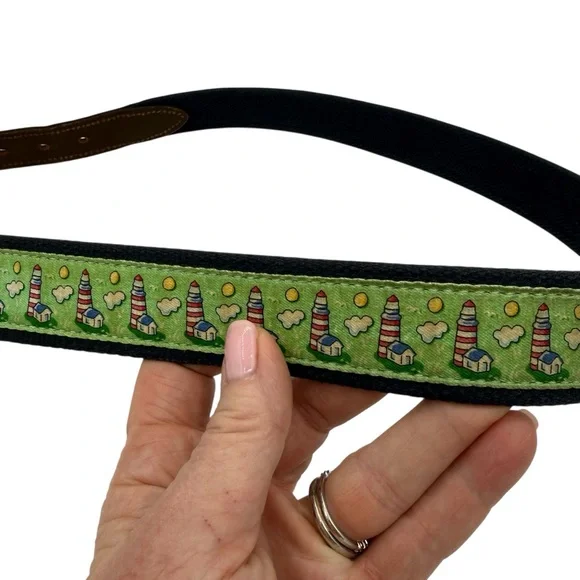 Vineyard Vines Lighthouse Belt 38 Green - Picture 6 of 15